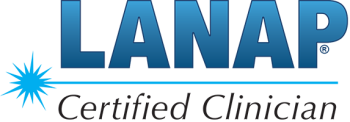 LANAP certified clinician badge logo